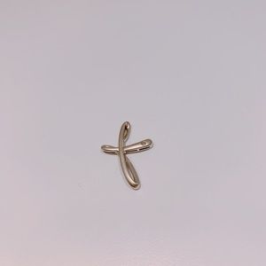 14k WG cross pendant & 16” chain